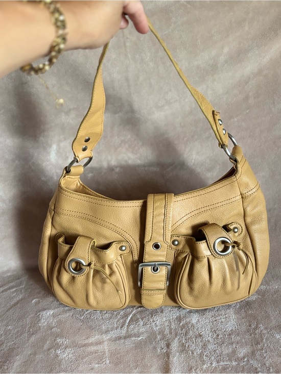 Y2K Wilson Leather Shoulder Boho Bag in Camel Handbag Purse
